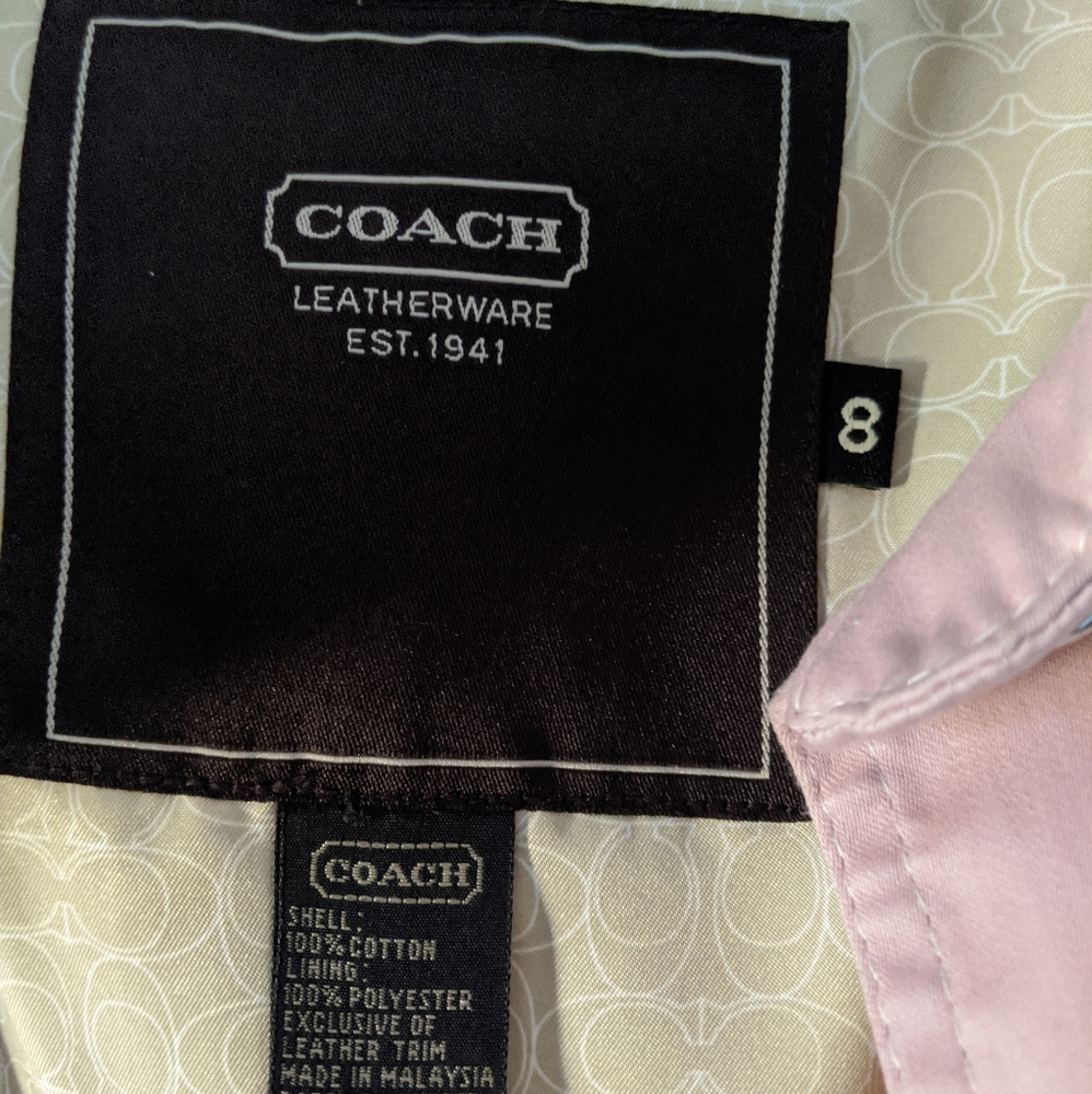 Coach pink jacket